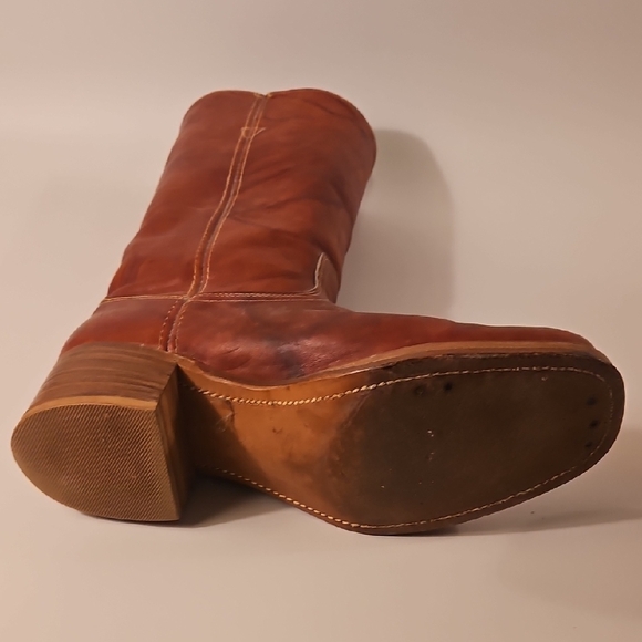 Mens Vintage Brown Leather Boots
